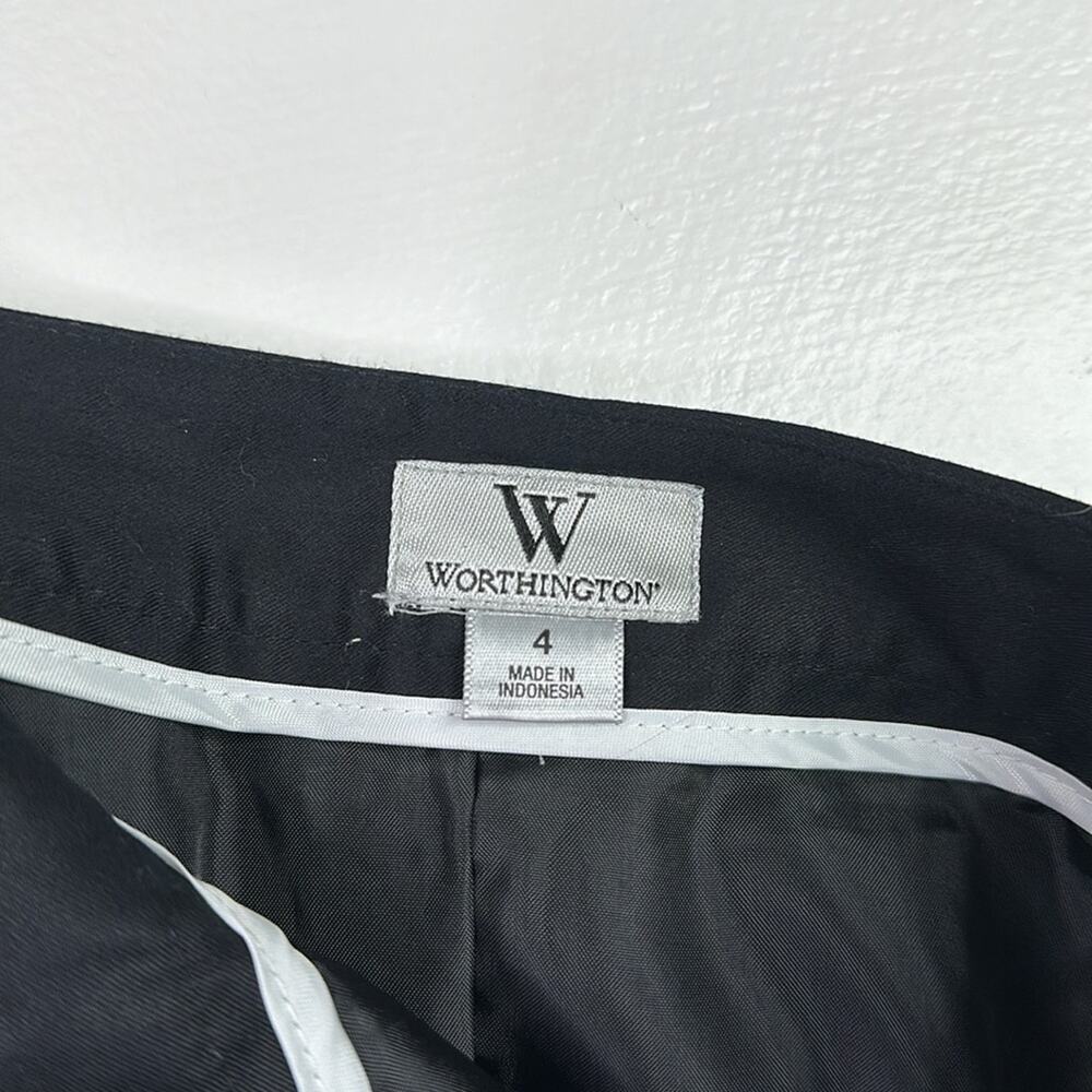 WORTHINGTON Purple Blue Yellow Striped Multi Color Side Zipper Mini Skirt Size 4 - Picture 8 of 11